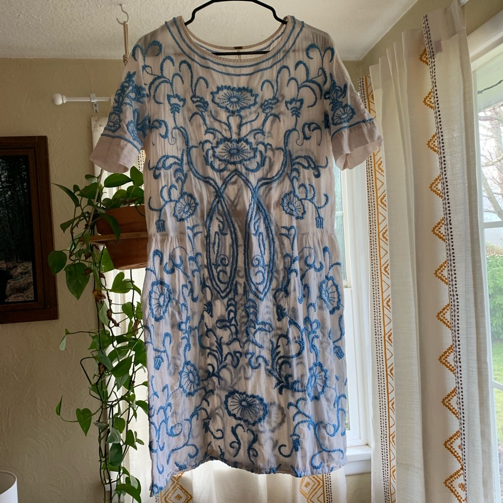 Free people floral embroidered summer dress
